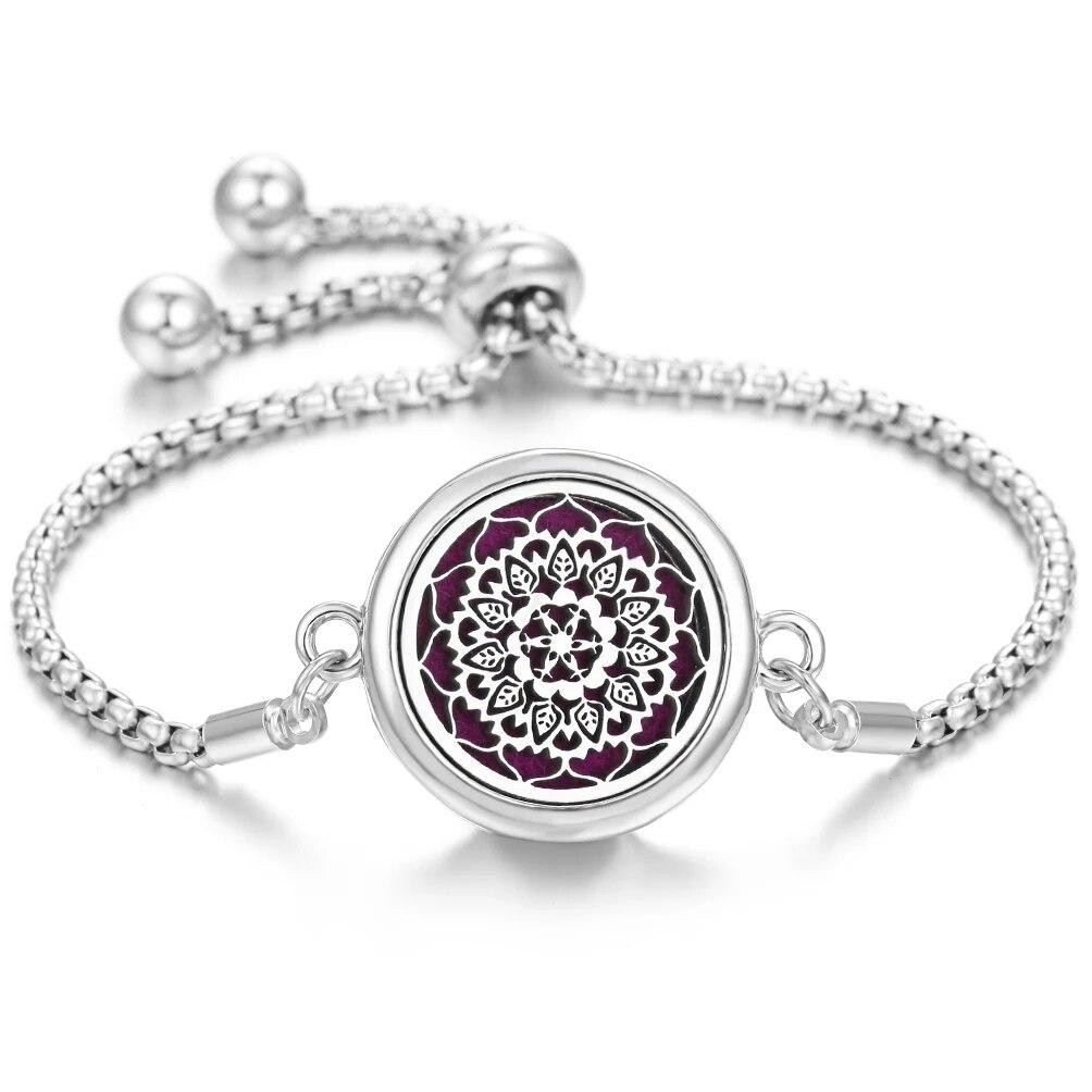 Neue Aromatherapie ätherisches Öl Diffusor Armband Edelstahl Zinklegierung Medaillon Armbänder Aroma Diffusor Parfüm Armband