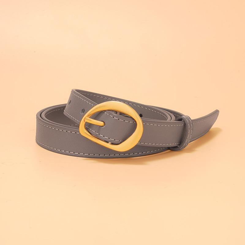 Trade New Women'S Leather Pin Buckle Belt Decoration Fashion With Jeans Belt High-End Belt