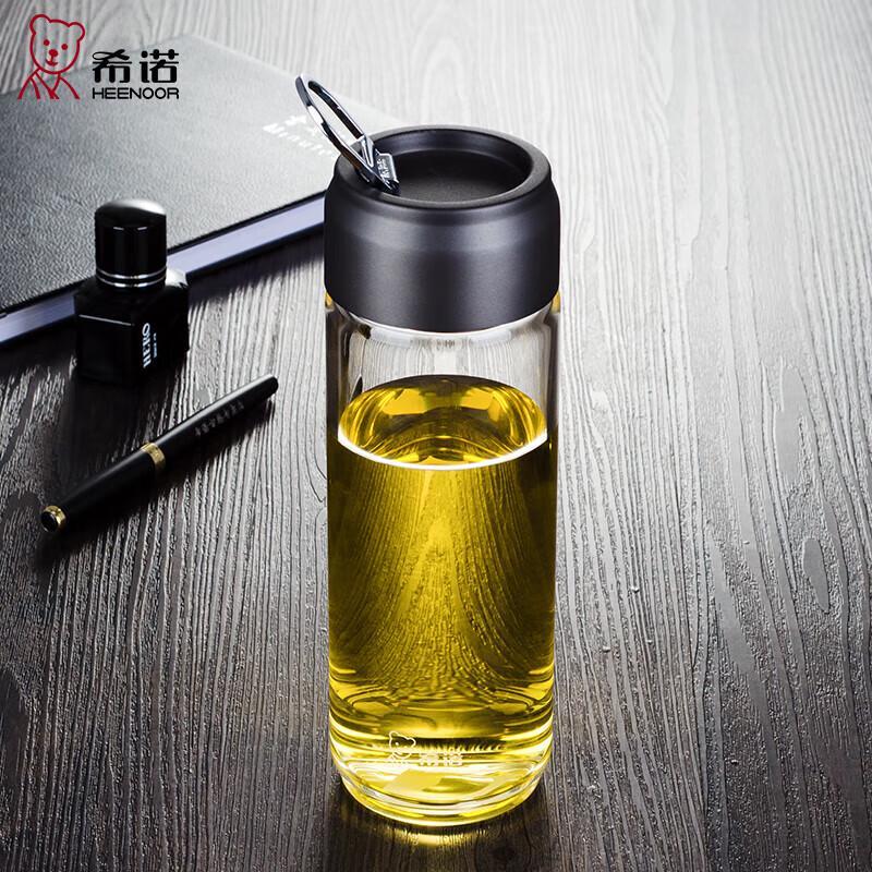 Heenoor 525ml High Borosilicate Glass Tea & Water Bottle