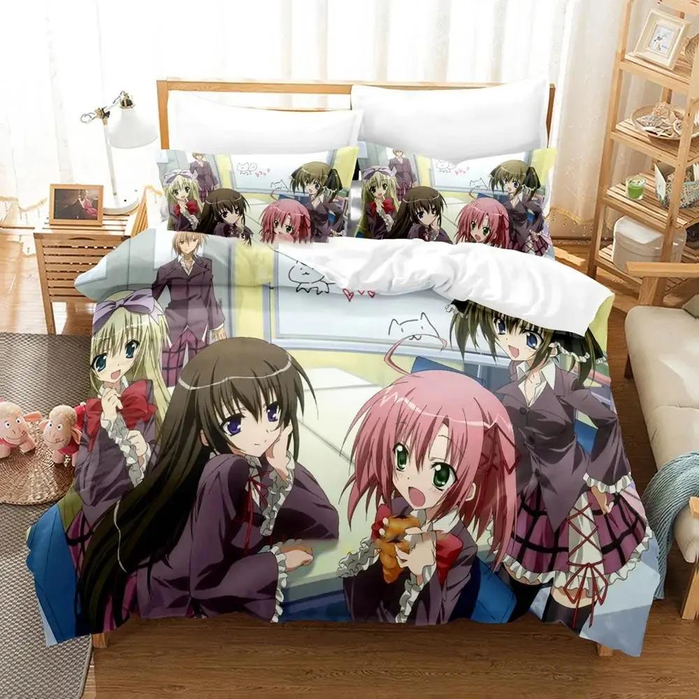 Anime Student Councils Discretion Bedding Set,Duvet Cover Bed Set Quilt Cover Pillowcase,King Queen Twin Size Boys Girls Adults