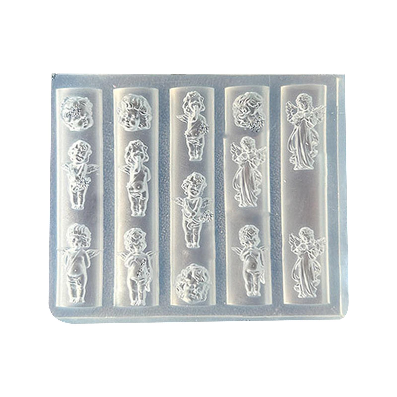 

Багаторазова силіконова форма для нейл-арту з 3D різьбленим дизайном ангела для DIY нейл-шармів та аксесуарів для виготовлення ювелірних виробів