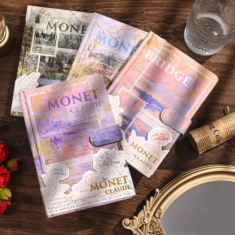 Monet Oil Painting Retro Girl's Hardcover Journal & Planner