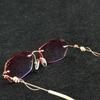 Fashionable Pink Rimless Presbyopia Glasses Sleek Design with Comfort Fit, Ideal for Ladies, +0.75 to +4
