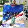 1pc Statue of Liberty, USA blanket, al season lightweigh Poster blanket home office outdoor nap multifunc Poster blanketional blanket