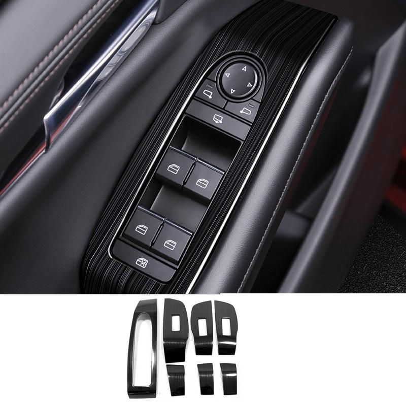 For Mazda 3 Axela - Stainless Steel Interior Accessories Window Lift Center Console Panel Inner Handle Gear Vent Cover