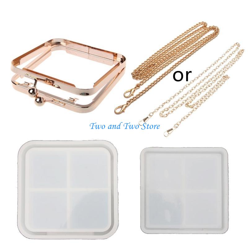 HX6F Silicone Square Bagss Casting Mold DIY Craft 3D Art Craft Making Supplies