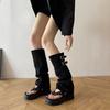 ~ Spice Girl Style~ 2025 Summer Two Wear Thick-soled Muffin Skinny Long Cool Boots Toe Casual Roman Slippers Women's Sandals