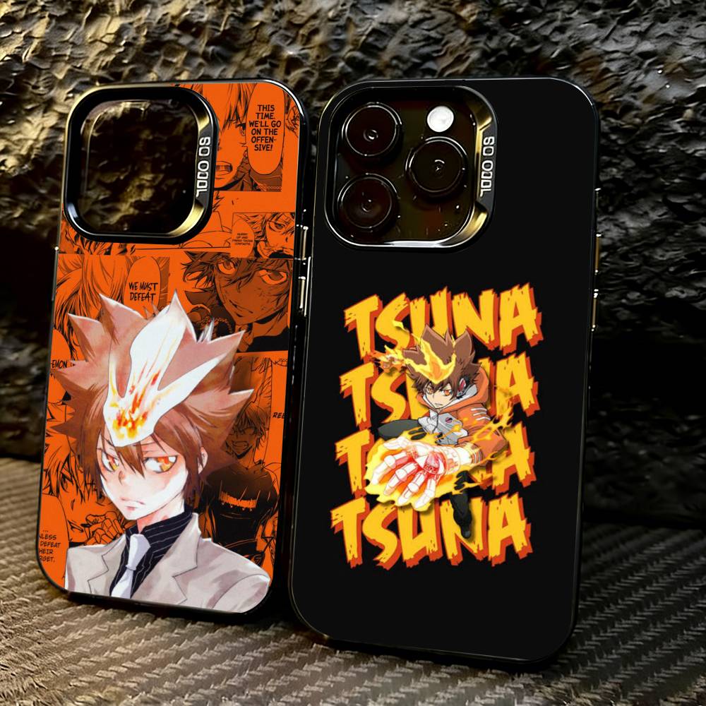 Hitman R-Reborn Tsuna S-Sawada Handyhülle Für iPhone 17,16,15,14,13,12,11 Plus,Pro Max,XS,Bunte Silber Schwarz Hülle