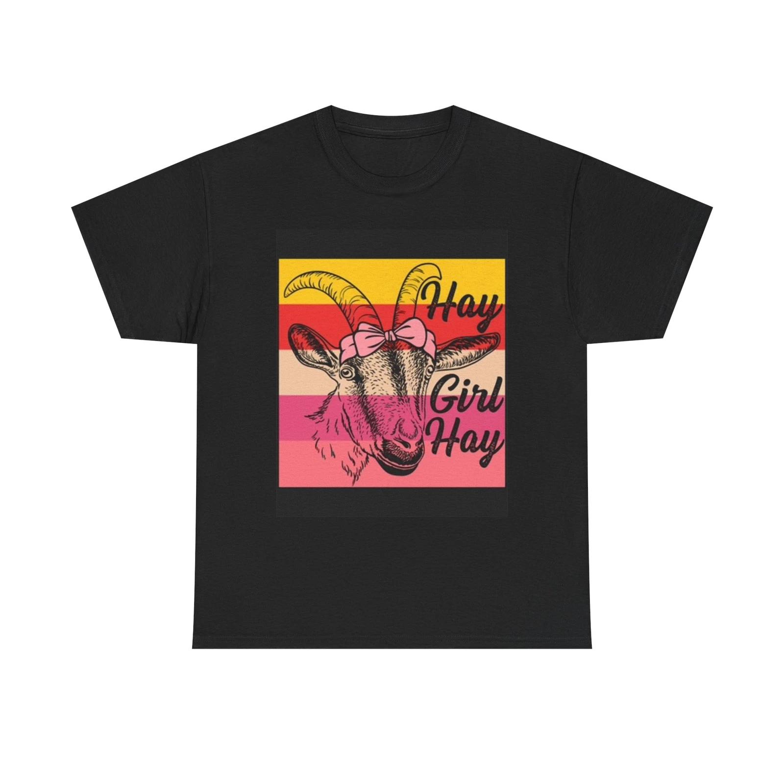 Men s and Women s T-shirts Hay Girl Hay Graphic S