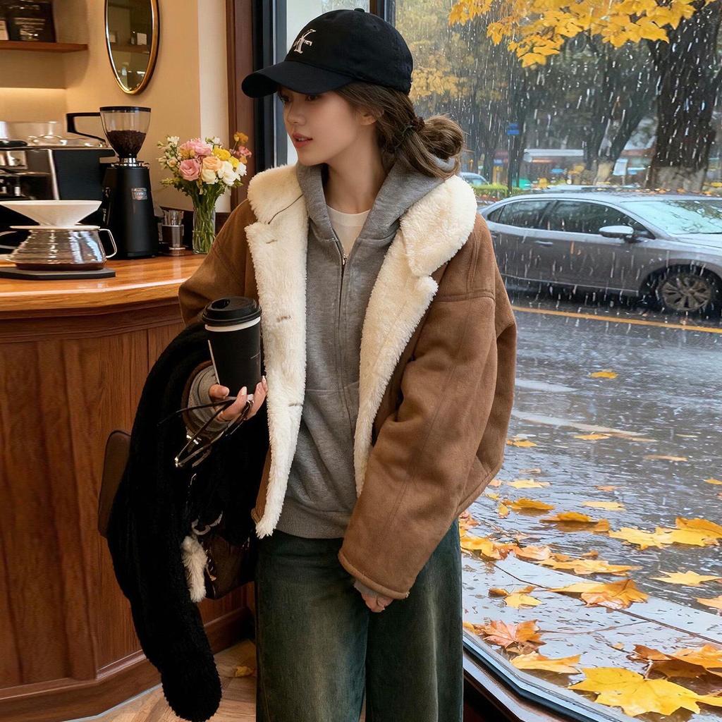 Xu Yan Women's Eco-Friendly Lamb Wool Winter Coat – Upgraded Style