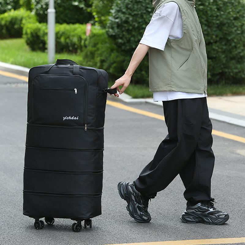 2/3/4 layer Folding Universal Wheel Luggage Bag, Shoulder Travel Bag, Female Large-capacity Storage, Moving, Can Be Packed As A Checked Bag