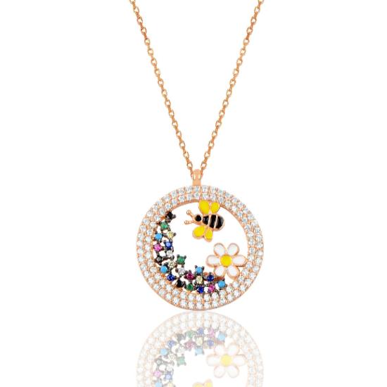 

серебряное весеннее колье