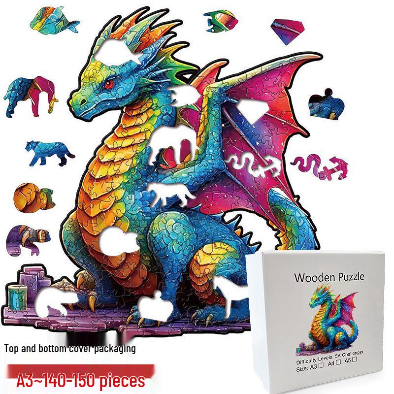 Irregular Animal Dog Penguin Wooden Puzzle in Stock