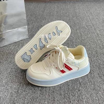 Summer Mesh Breathable Board Shoes Women's 2025 New Platform White Shoes Versatile Sports Niche Bread Shoes