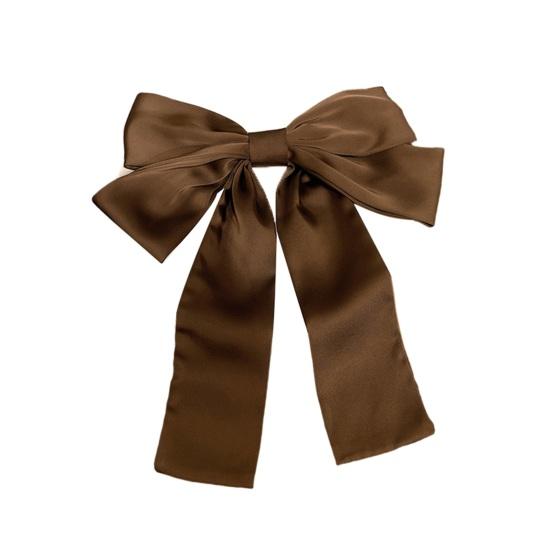 

Girl Hairpin Strong Clamping Force No Slip Ponytail Half-Tied Hair Back Head Hair Clip Stain Bowknot Decor Spring Hair