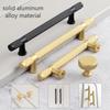 Black Modern Cabinet Door Handles Gold Drawer Pulls Cupboard Handle Knurled Round Bar Furniture Kitchen Hardware Pull Handle
