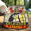 Crusader States Defense Flannel Blanket Super Soft Warm Cozy Blanket for Sofa Bed Office Travel All‑Season Home Decor Gift