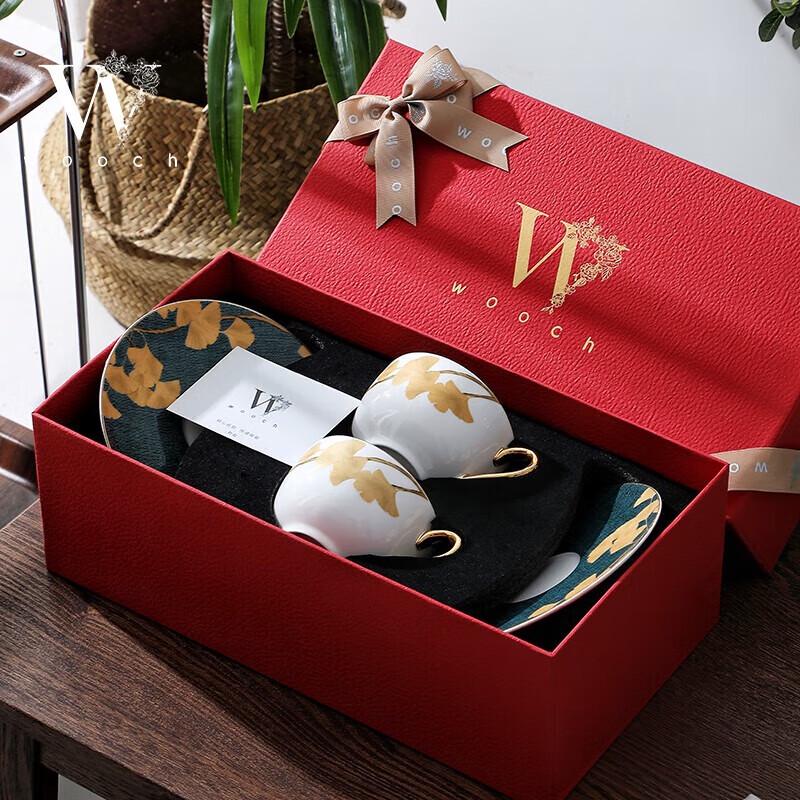 WOOCH Роскошный кофейный набор из керамики с гинкго