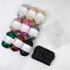 3 Rolls Metallic Polyester Cord 32.8Yard Each Knitting Thread Yarn For Handmade Bag Purses Wallets Braiding Stitching