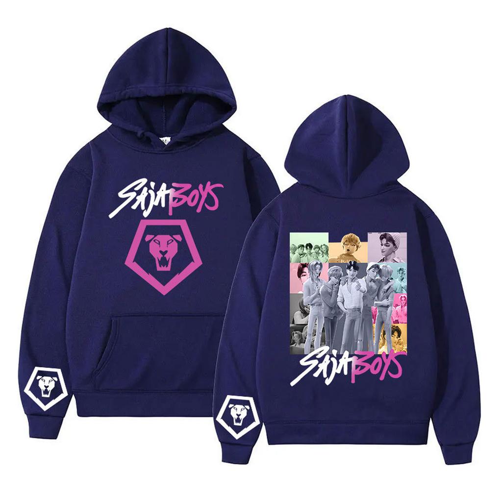 Women's Printed Round Neck Pullover Sweatshirt Hooded Drawstring Sweatshirt Top