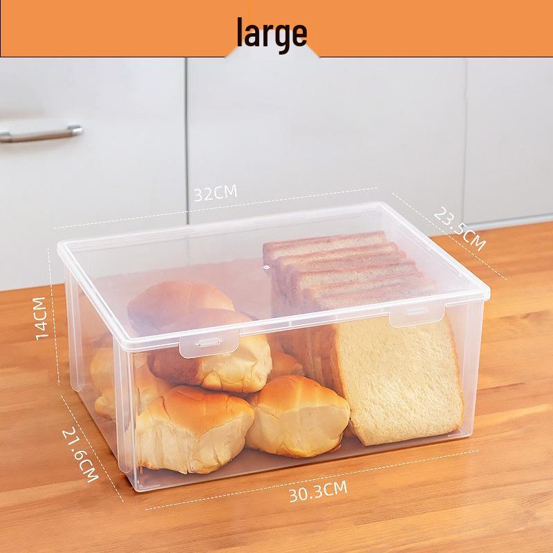 Food-Grade Transparent Plastic Bread Storage Box for Refrigerator