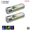 White laser long-range strong light XPG focusing flashlight Type-C charging with strong magnetic pen clip fluorescent k