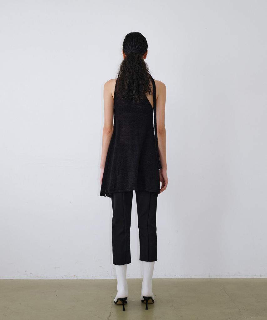 UUNE SCENE Scarf Tie Halter Knit_Black