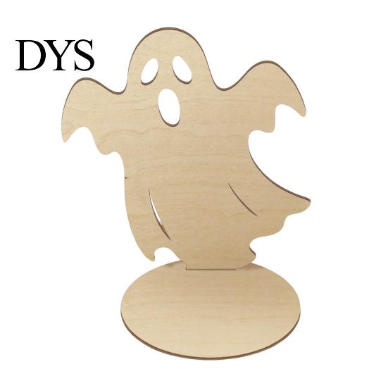 Split Bracket Candle Holder Halloween Ghost Shadow Candles Holder, Spooky Wooden Candlestick Decoration, Funny Party Props Vintage Tea Light Stand for