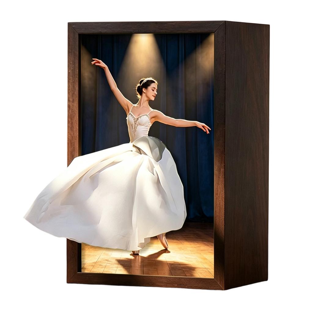 Ballet Girl Art Decorative Tissue Holder Lady Dress Design Tissue Box Wood Tissue Case for Office Countertops Living Room