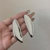 Exaggerated Metal Smooth Irregular Stud Earrings for Women Girls Fashion Gold Color Oval Geometric Chunky Earrings Jewelry