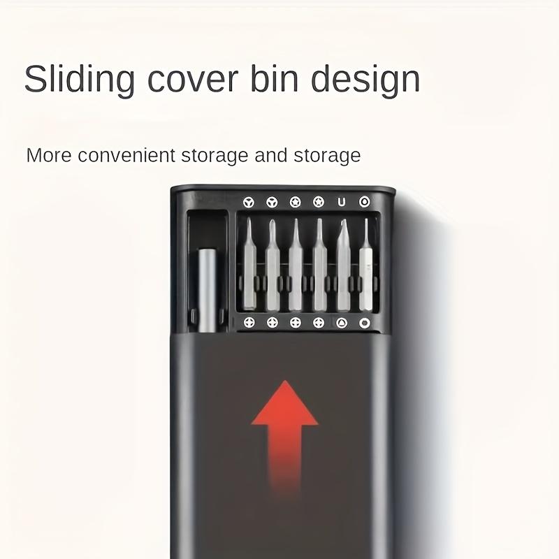 24-in-1 Multifunktionales Präzisionsschraubendreher-Set, Edelstahl, Vollständige Werkzeugbitentfernung für Mobiltelefone & Tablets mit Kompakter Tragetasche