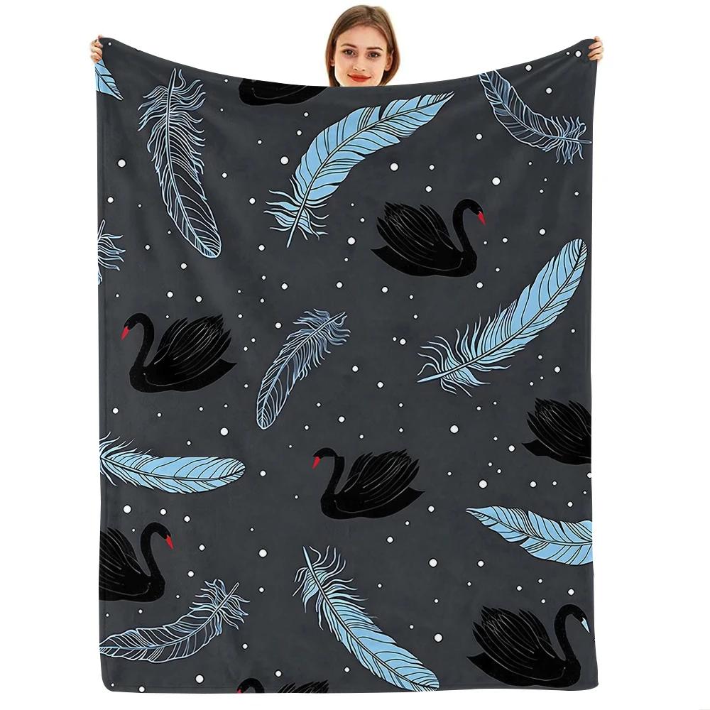 Schwarz Rosa Gepunktet Minimal Anime Cartoon Flanelldecke Weiche Warme Überwurfdecke für Schlafzimmer Sofa Auto Kinder Urlaubsgeschenk