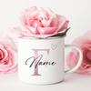 Personalisierte Tasse Herz Initial mit Namen Kaffeetasse Individuell Tee Heißschokolade Tassen Braut Brautjungfer Muttertagsgeschenke für Sie