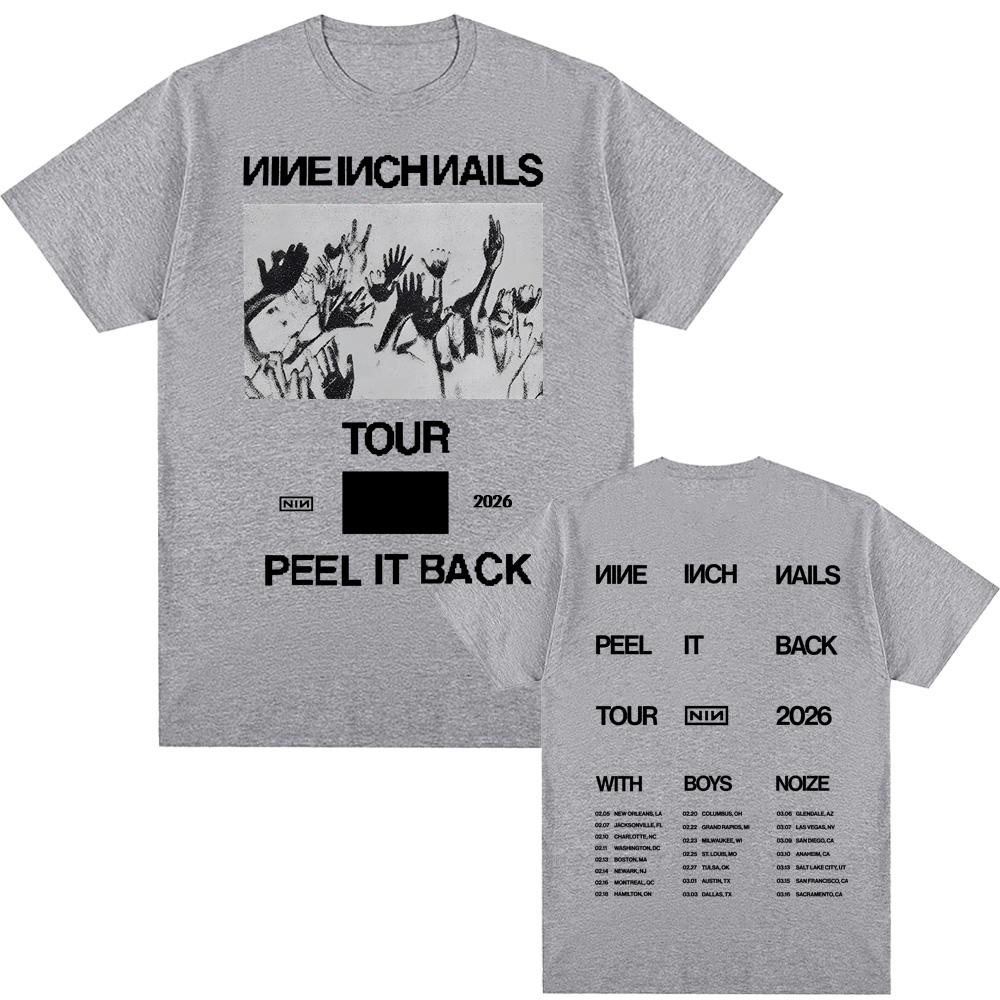 INVERTED CROWD TEE Nine Inch Nails Sommer BAND's Gleicher Stil T-Shirt Hip Hop Hohe Qualität 100% Baumwolle Rundhals Tops