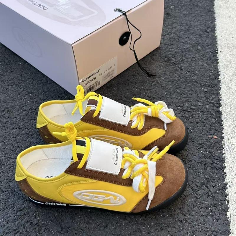 Fashion Advanced Sense Contrasting Color Design Commuter Casual Flat Shoes