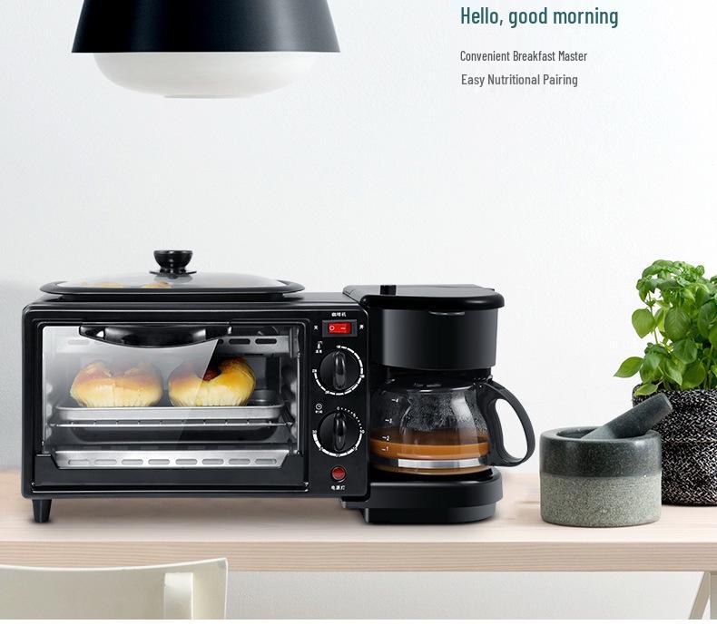 4-in-1 Electric Breakfast Maker: Grill, Fry, Boil & Toast
