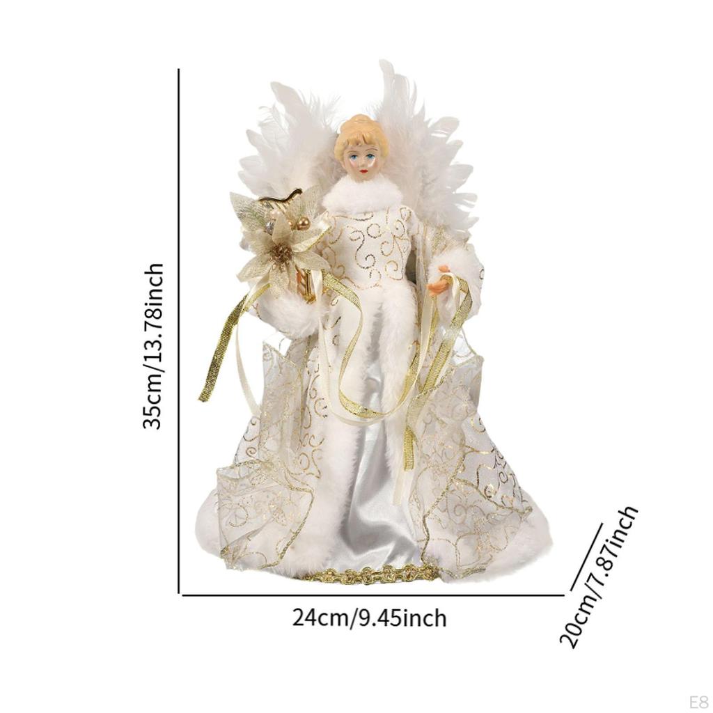 Angel Doll for Christmas Tree Top Decoration with Wing Holiday Gathering