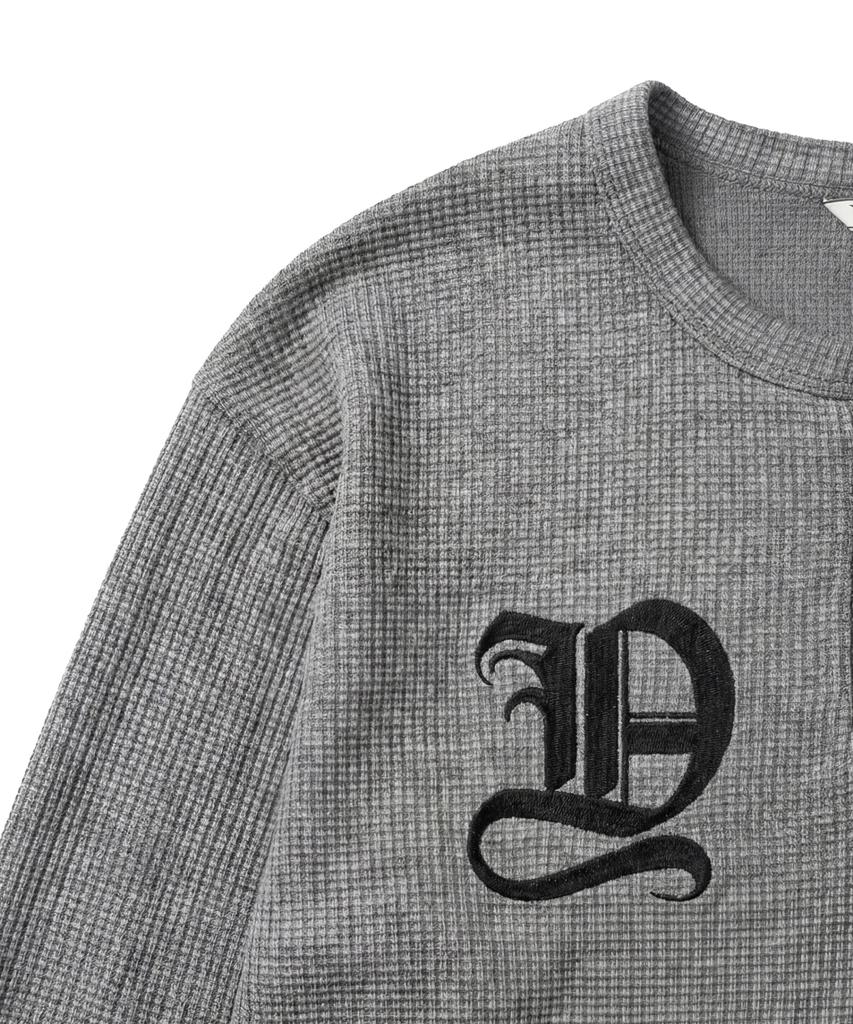 IDWS Shape Henley Neck Long Sleeve Gray