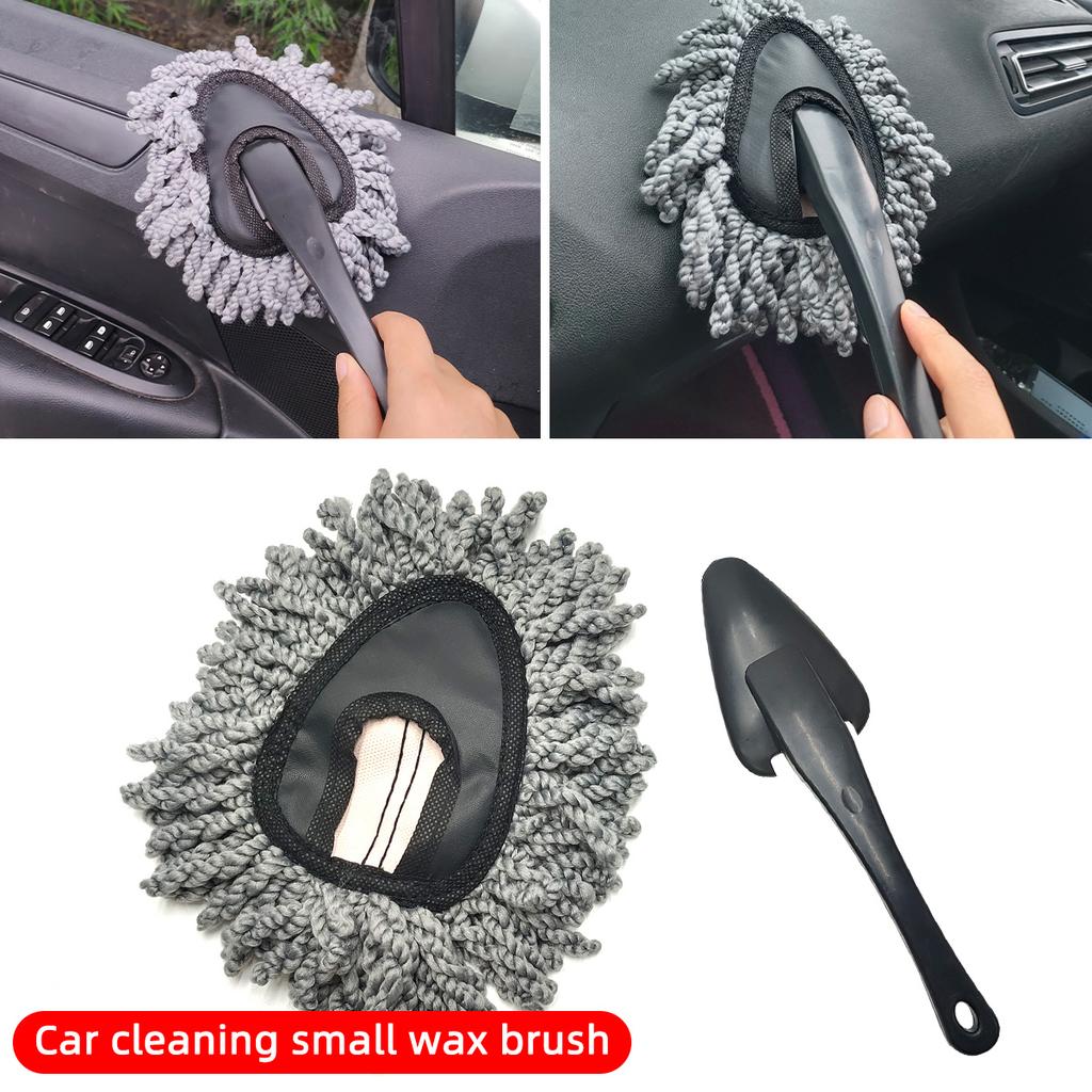 1PC Car fiber small wax mop car washing and cleaning small mop car dust removal small duster small wax brush household
