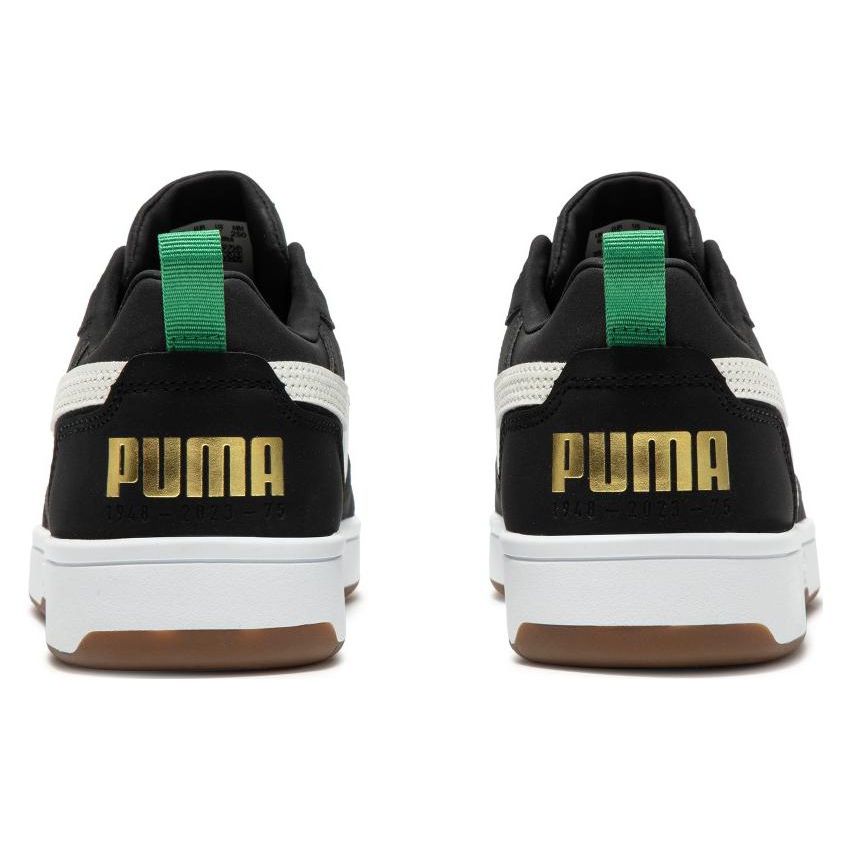 Puma Rebound V6 Low 75 Years Fabric Synthetic Leather Low Top Sneakers Unisex Sneakers Black White 392484-01