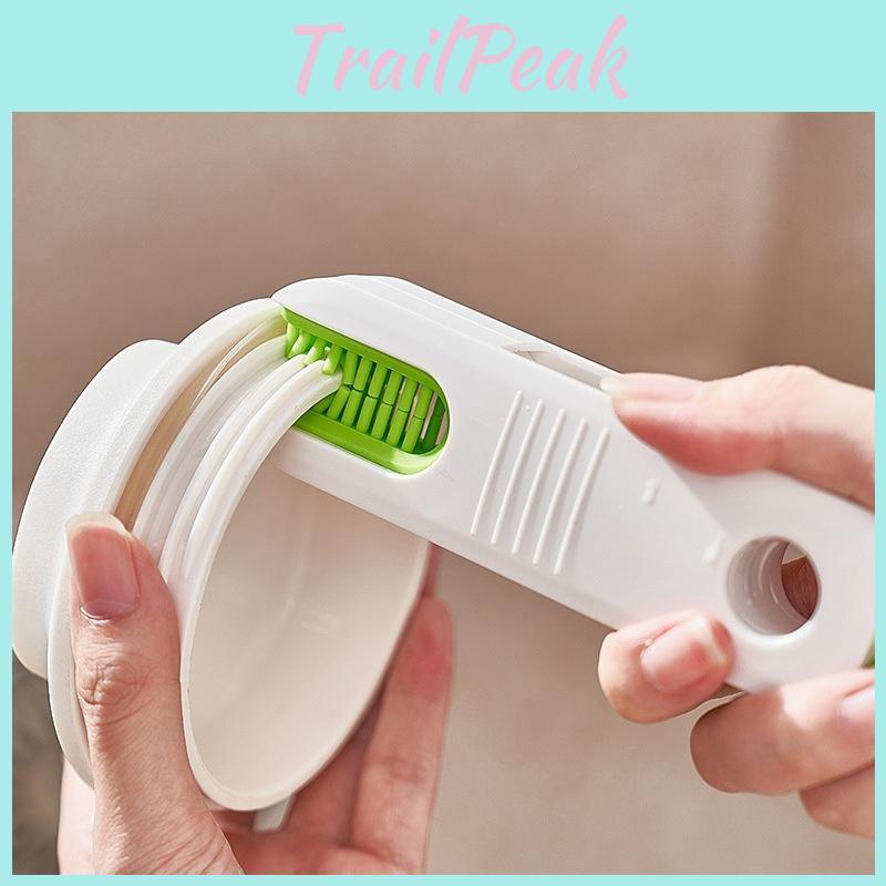 One In Four Cup Lid Brush For Glass Bottles Cleaning With Plastic Material For Home Kitchen