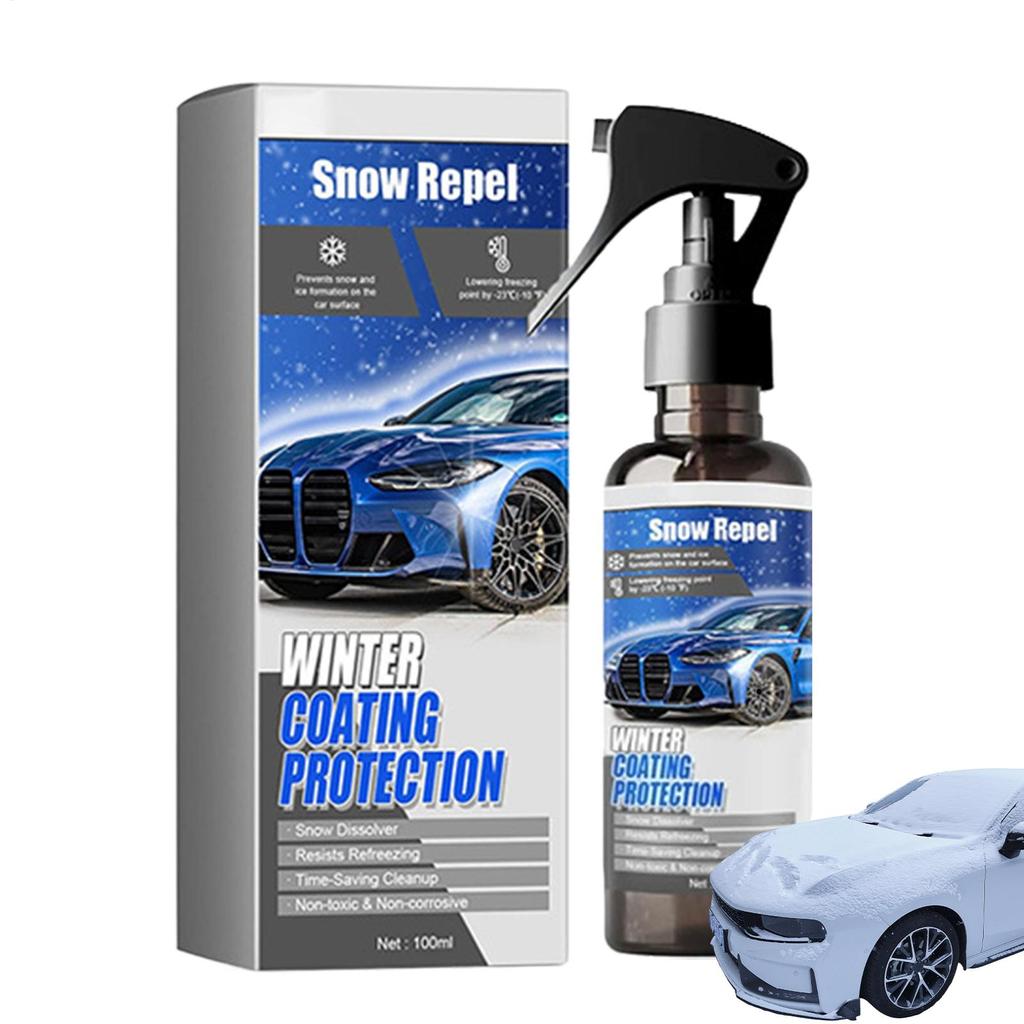 100 ml Snabbverkande Isborttagningsspray för Vindruta Genomskinlig Formel Tar Bort Is & Frost på Sekunder för Bil Lastbil SUV Vintermorgnar