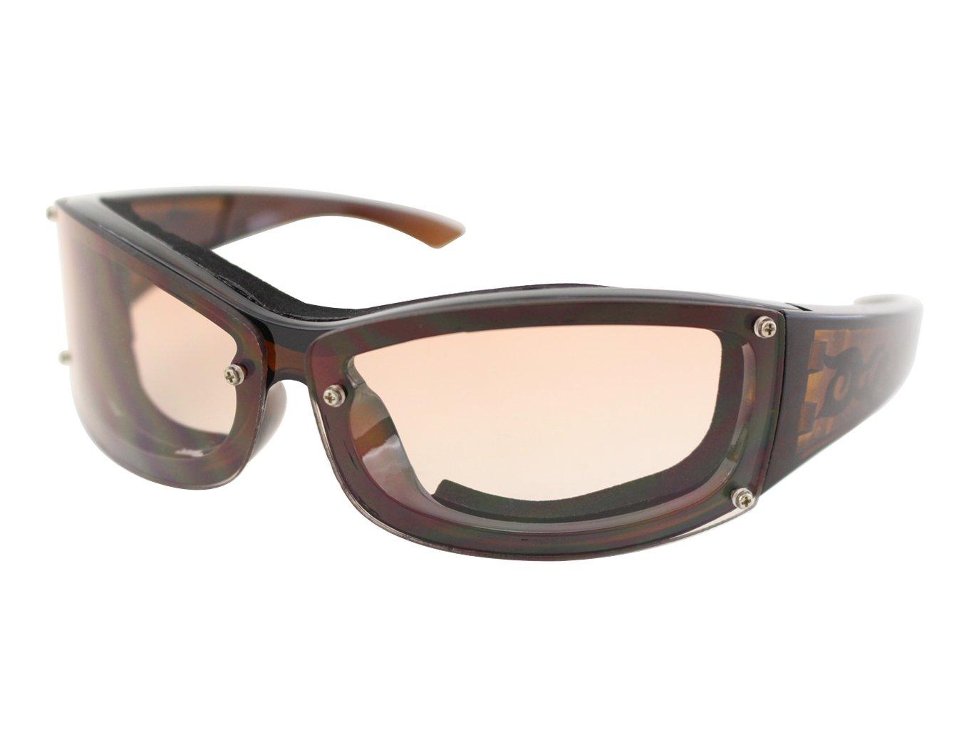 

Full Stretcher D-Four Sunglasses, Line, Brown, 597-2-TRIBAL