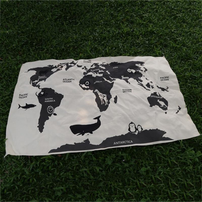 World Map Kid Baby Play Mat Crawling Game Blanket Infant Carpet Mats