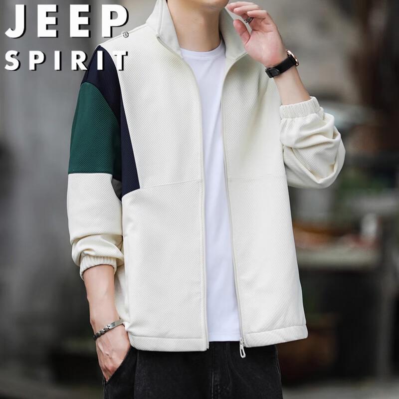 JEEP SPIRIT Men's Stand-Collar Casual Jacket