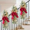 Christmas Wreath Pendants Festive Door Window Wreath Decoration Stairway Stairs Trim Garland Xmas Navidad Wreath Hanging Pendant