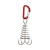 Fishing Tent Stake Spiral Hook with Carabiner Clip Durable Metal Octopus Clamp for Outdoor Camping and Tent Securing