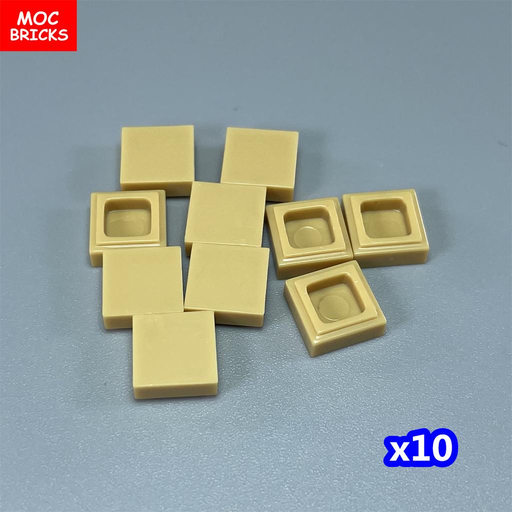 100pcs/lot MOC Bricks Tile 1x1 3070 DIY Room Frame House City Educational Building Blocks Assemble Particles Toy Kids Gift