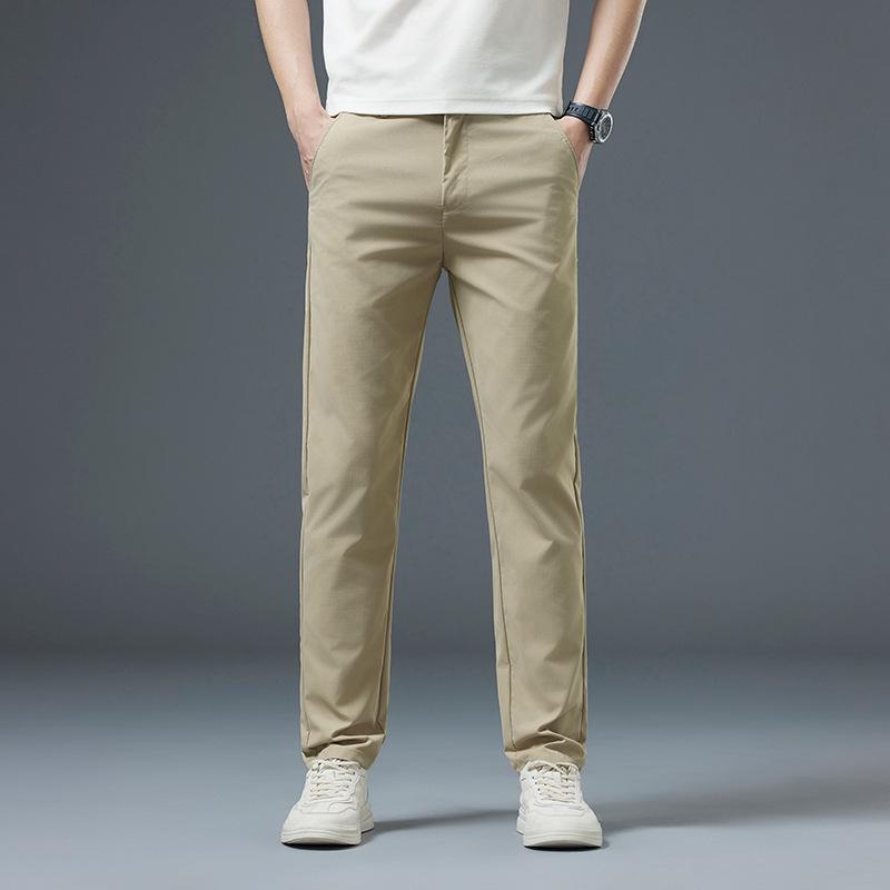 Novidades de Verão: Calças Casuais Masculinas - Pernas Longas, Leves, Calças Stretch de Corte Justo - Calças Esportivas Confortáveis para Homens