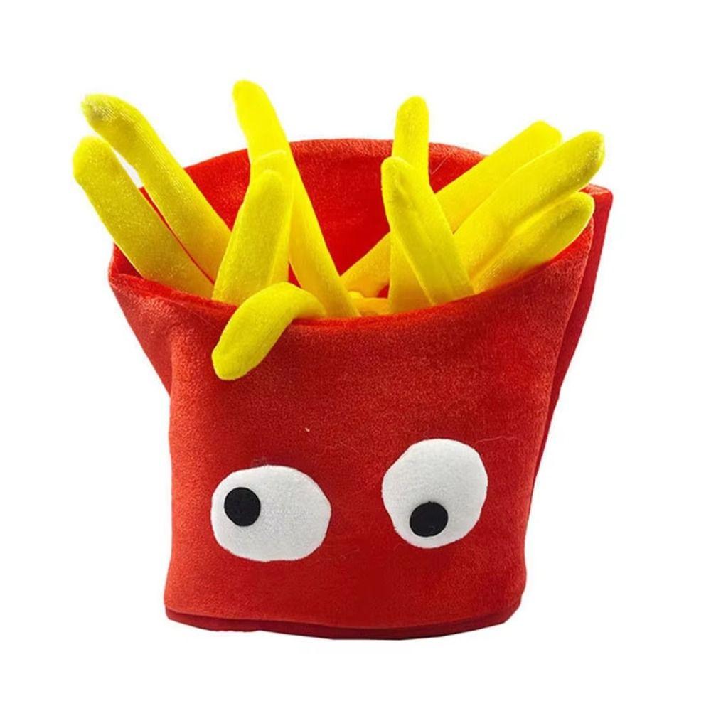 Cute Party Hamburger Hat Cartoon Halloween Cap Gift Decorative Fries Hat  Halloween Party